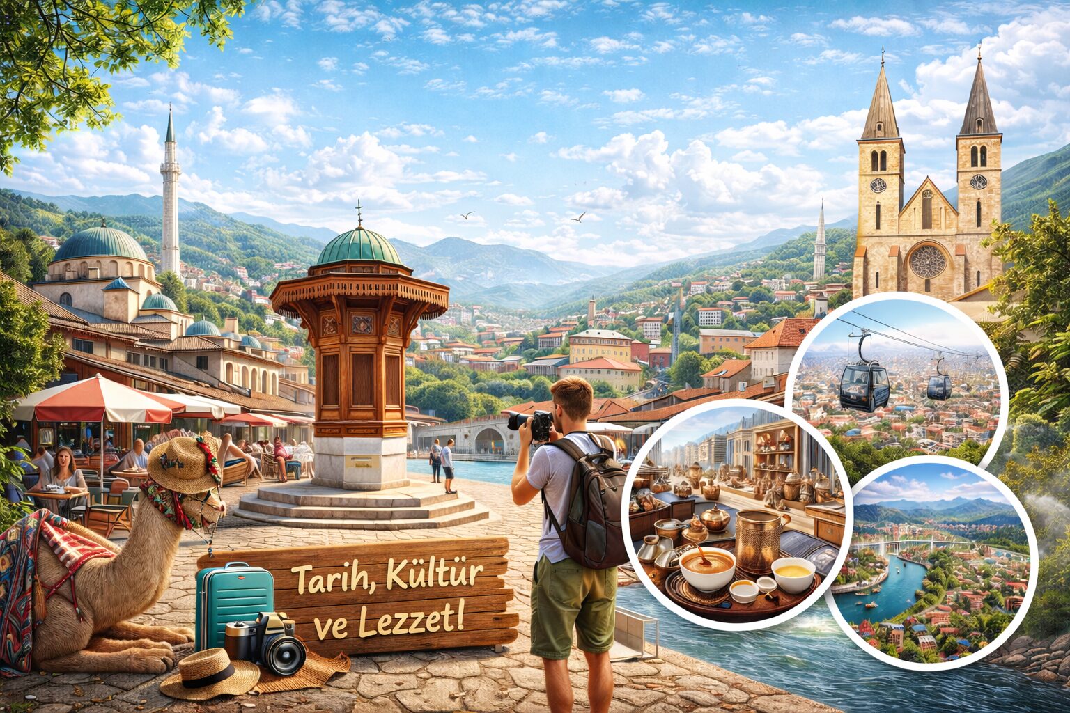 hayra ihlas kale saraybosna gün batımı manzarası